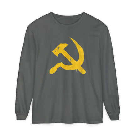 Hammer and Sickle Long Sleeve T-Shirt | Soviet Symbol Graphic