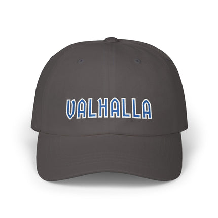Valhalla Blue Embroidered Baseball Cap | Norse Mythology Viking Hat