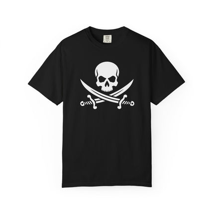 Jolly Roger Skull and Cutlass T-Shirt - Pirate Symbol Graphic Tee