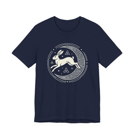 Celtic Hare Moon Mandala Design T-Shirt | Pagan Mythology Tee