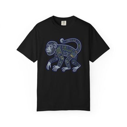 Mayan Monkey T-Shirt | Tribal Geometric Symbol Ancient Art Tee