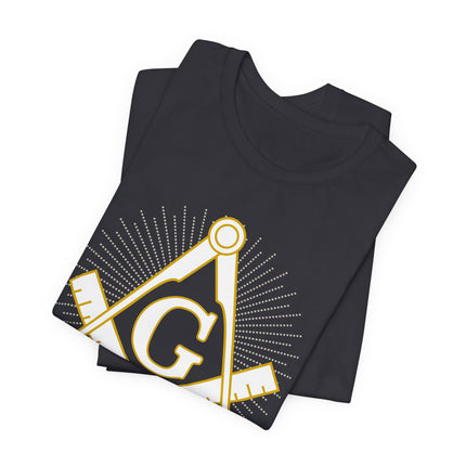 Masonic Square and Compass T-Shirt - Freemasonry Symbol Graphic Tee