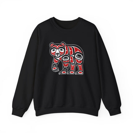 Haida Bear Formline Art Sweatshirt | Native American Indigenous Pullover Sweatshirt