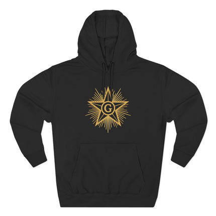 Freemason Blazing Star Hoodie - Masonic Enlightenment Graphic Pullover