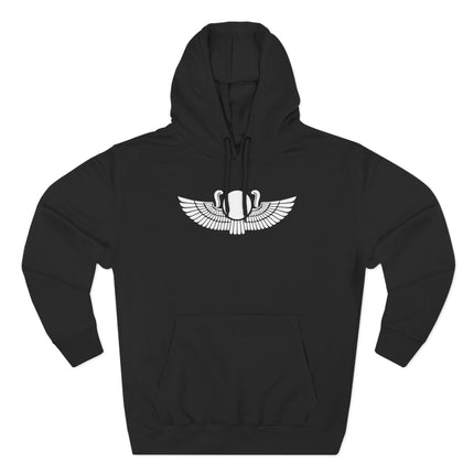 Egyptian Winged Sun Disk Hoodie | Unisex Graphic Pullover V1