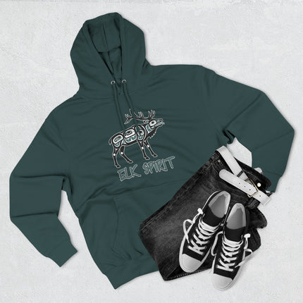Elk Spirit Native American Art Hoodie | Tribal Wildlife Pullover Hoodie