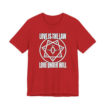Love Is The Law Unicursal Hexagram T-Shirt | Thelema Crowley Magick | Babylon