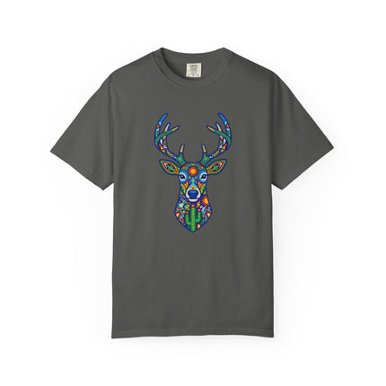 Huichol Deer Graphic Tee - Mexican Folk Art Graphic T-Shirt