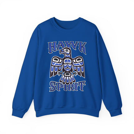 Hawk Spirit Native American Art Sweatshirt | Indigenous Eagle Pullover Sweatshirt