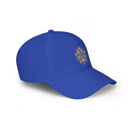 Masonic Blazing Star DTF Print Baseball Cap | Freemason Symbols Hat