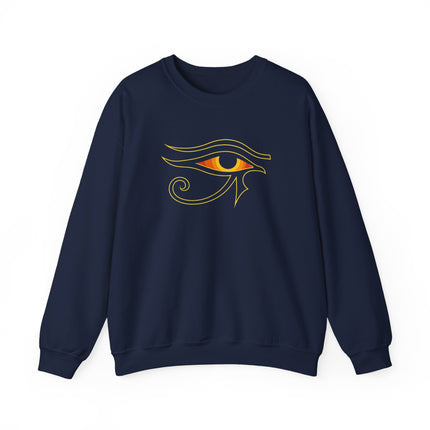 Eye of Ra ancient Egyptian symbol printed on mythology pullover sweatshirt.