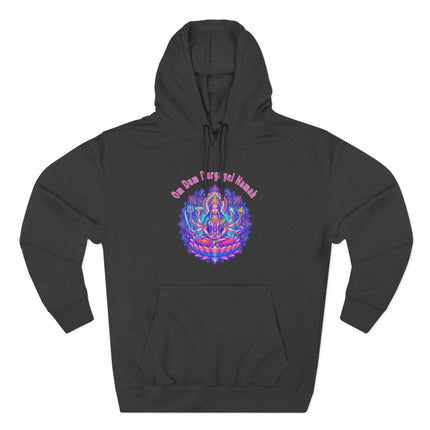 Vibrant Durga Goddess mandala art with the Om Dum Durgayei Namah mantra.