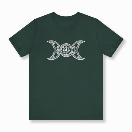 Celtic Triple Moon Goddess T-Shirt | Pagan Witchcraft Tee | V2