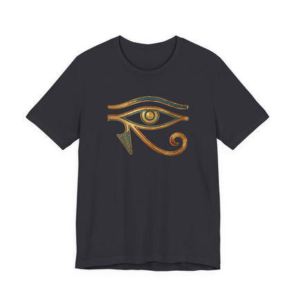 Golden Eye of Horus T-Shirt | Egyptian Mythology Symbol Tee
