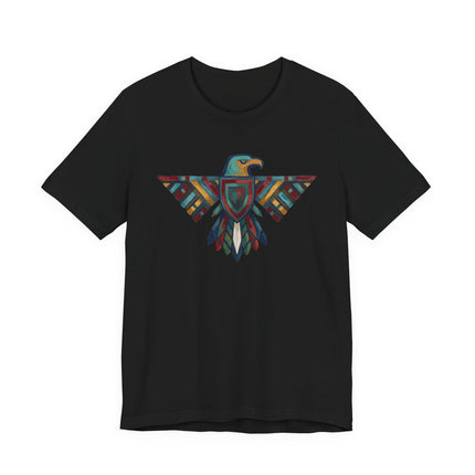 Colorful Geometric Thunderbird T-Shirt | Native American Tribal Eagle Tee