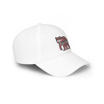 Haida Formline Bear DTF Print Baseball Cap | Pacific Northwest Art Hat