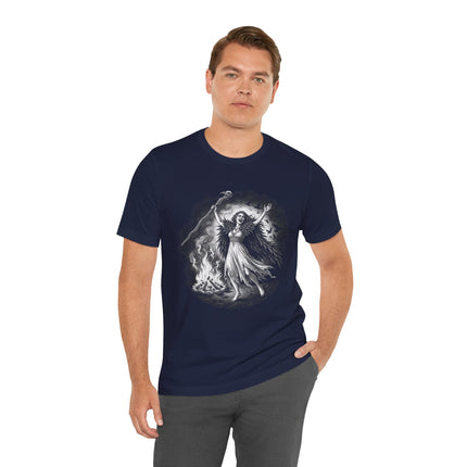 The Morrigan Witch T-Shirt | Celtic Goddess Raven Bonfire Ritual Tee