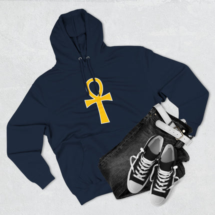 Golden Ankh Graphic Hoodie | Ancient  Egyptian Mythology Graphic Pullover V2