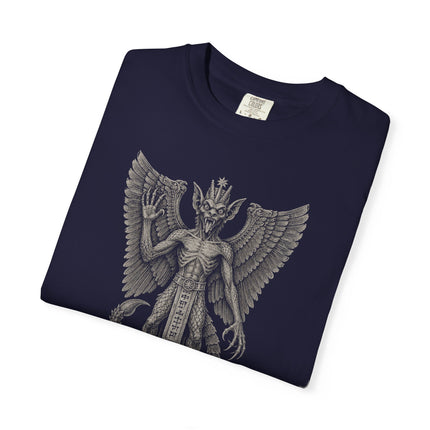 Pazuzu T-Shirt | Winged Mesopotamian Demon and Ornate Lettering