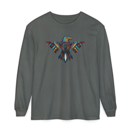 Thunderbird Long Sleeve T-Shirt | Geometric Mythic Bird Graphic Tee