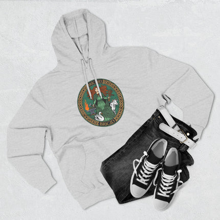Brigid Celtic Goddess graphic hoodie featuring Irish mythology and pagan symbols.