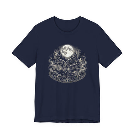 Wolf Moon Wilderness Spirit Tee - Howling Wolves Graphic