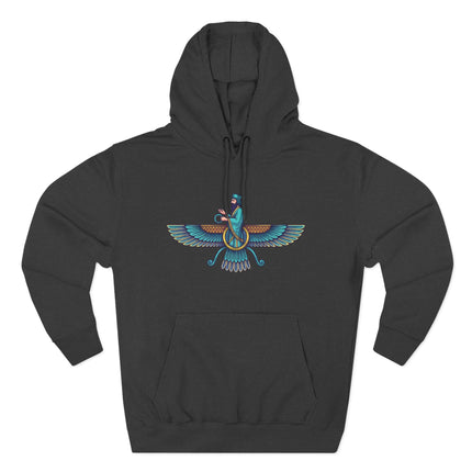 Persian Faravahar Hoodie - Zoroastrian Symbol Spiritual Art