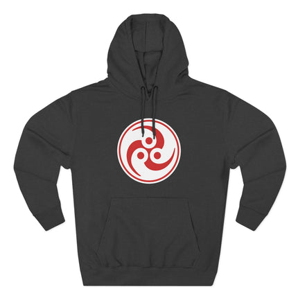 Tomoe Mitsudomoe Japanese Symbol Hoodie | Shinto Unisex Pullover Hoodie