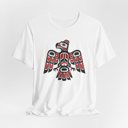 Indigenous Red & Black Eagle T-Shirt | Pacific Northwest Formline Art | Raven