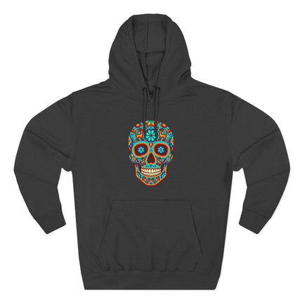 Huichol Skull Hoodie | Colorful Day of the Dead Sugar Skull Pullover Hoodie