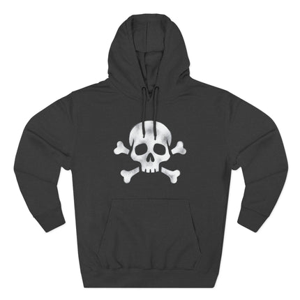 White Skull & Crossbones Hoodie | Pirate Jolly Roger Skeleton Pullover Hoodie