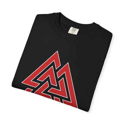 Valknut Viking Graphic T-Shirt | Norse Asgard Triangle Symbol Tee
