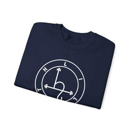 Lilith sigil occult symbol printed on a witchy esoteric sweatshirt pullover.