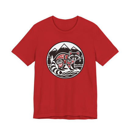 Raccoon Formline Art T-Shirt | Indigenous PNW Wildlife Tee | Raccoon