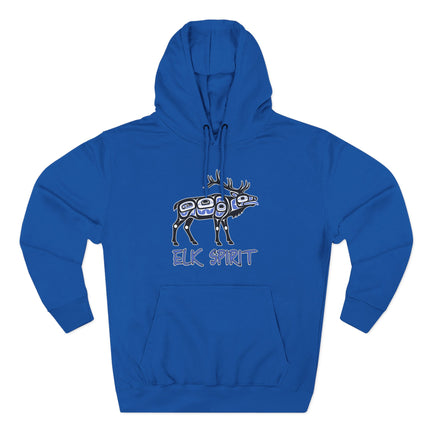 Elk Spirit Native American Art Hoodie | Tribal Wildlife Pullover Hoodie