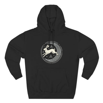 Celtic Hare Moon Hoodie - Pagan Mythology Geometric Mandala Design