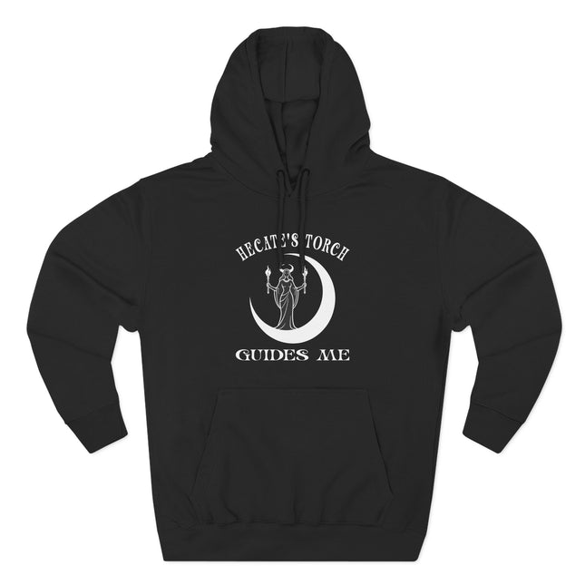 Hecate's Torch Guides Me Hoodie | Witchy Goddess Crescent Moon Pullover V1
