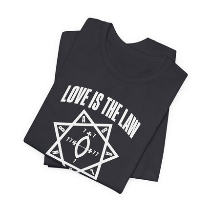 Star of Babalon Unicursal Hexagram T-Shirt | Thelema Love Is The Law Tee | 2