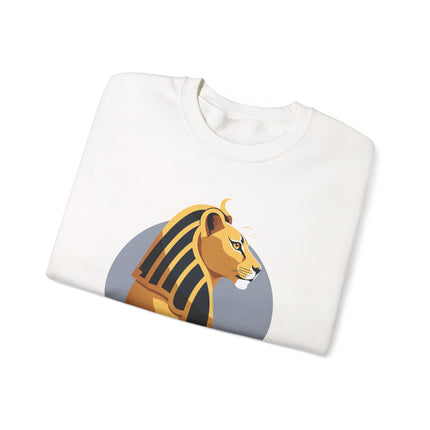 Sekhmet ancient Egyptian lion goddess graphic print sweatshirt design pullover.