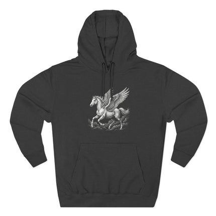 Pegasus winged horse illustration, representing Greek mythology and fantasy art.