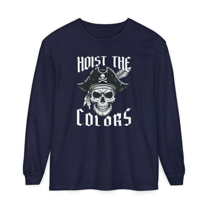 Hoist the Colors T-Shirt | Pirate Skull Graphic Long Sleeve Tee
