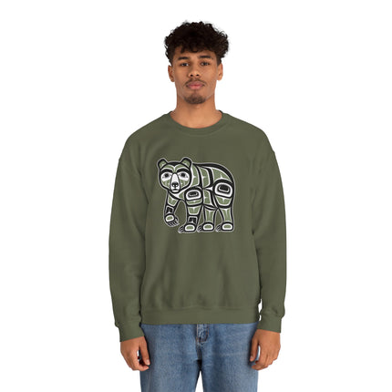 Haida Bear Formline Art Sweatshirt | Native American Indigenous Pullover Sweatshirt