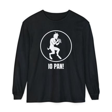 Io Pan Long Sleeve T-Shirt | Greek God with Panpipes Graphic Tee