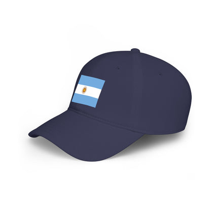 Argentina flag baseball cap in navy blue. Features the national symbol and colors.