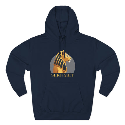 Sekhmet Hoodie | Egyptian Lion Goddess Graphic and Text Unisex Pullover V2