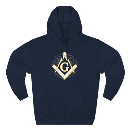 Masonic Square and Compass Hoodie - Freemasonry Art Pullover Fleece