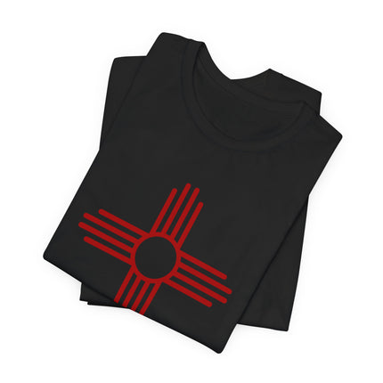 Native American Red Zia Sun Symbol T-Shirt | New Mexico Southwest Graphic Tee