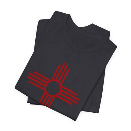 Native American Red Zia Sun Symbol T-Shirt | New Mexico Southwest Graphic Tee