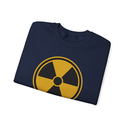 Radiation Hazard Symbol Sweatshirt | Nuclear Warning Graphic Pullover Sweatshirt