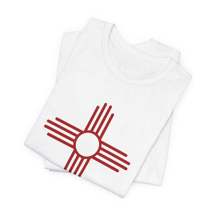 Native American Red Zia Sun Symbol T-Shirt | New Mexico Southwest Graphic Tee